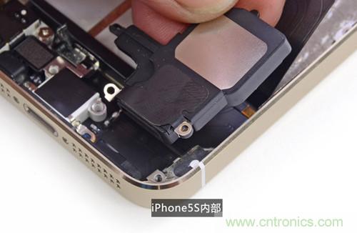 土豪金iPhone 5S拆解：內(nèi)部結(jié)構(gòu)升級，維修難度增加