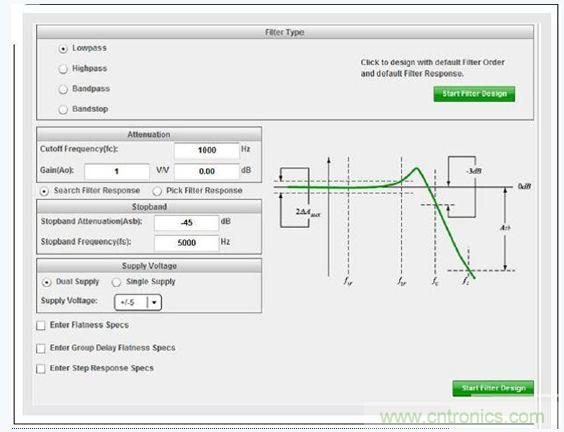 WEBENCH&reg;濾波器設計器重要模擬濾波器參數