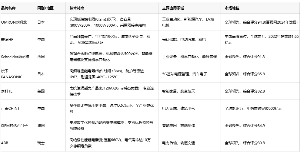 電力繼電器技術全景：原理、選型與品牌戰略