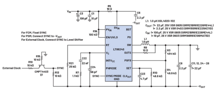 噪聲敏感負電壓軌有救了！反相降壓 - 升壓方案登場
