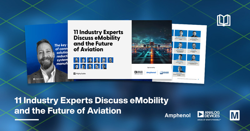 貿澤聯合ADI 和 Amphenol 發布全新電子書，探索電動汽車和航空業未來發展